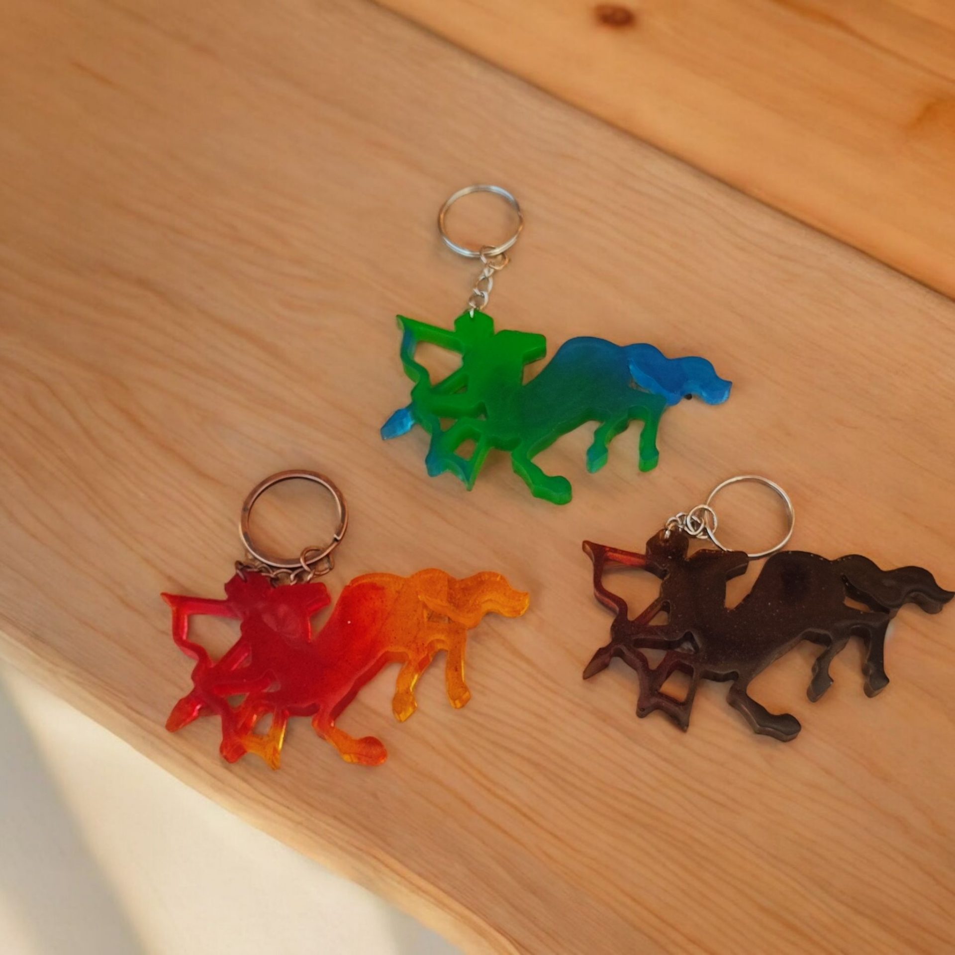 Handcrafted resin Sagittarius keyring