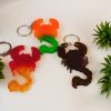 Tree Scorpion resin keyrings, showcasing handcrafted zodiac designs from Gabicraft.co.uk