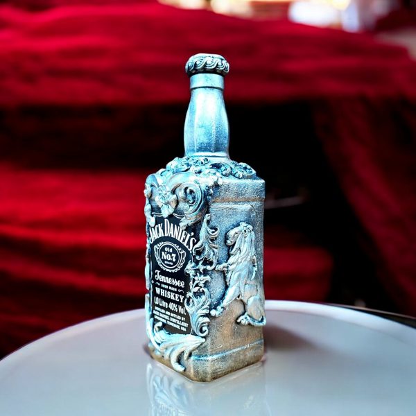 Elegant Silver-Decorated Jack Daniel's Bottle, 1000ml - Image 2