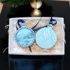 Handcrafted Winter Scene Christmas Baubles, Set of 2 - Image 3