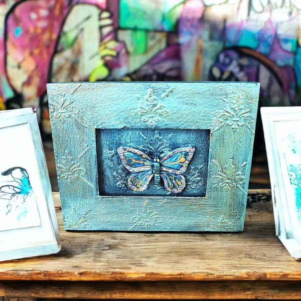 Handcrafted Picture Frame with a Butterfly Design, 11X9 cm Unique Gift Idea - Image 3