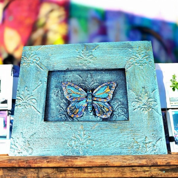 Handcrafted Picture Frame with a Butterfly Design, 11X9 cm Unique Gift Idea - Image 4