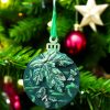 Handmade Oak Leaf Ornament-Nature-Inspired Green Leaf Decoration