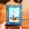 Handcrafted Blue Sea- Themed Photo Frame,