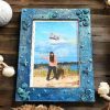Blue Sea-Themed Photo Frame-Perfect for Beach Memories