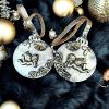 Handcrafted Cherub Ornament Set- Antique Gold Christmas Decoration - Image 2
