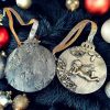 Handcrafted Cherub Ornament Set- Antique Gold Christmas Decoration - Image 3