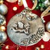 Handcrafted Cherub Ornament Set- Antique Gold Christmas Decoration - Image 6