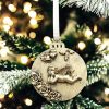 Handcrafted Cherub Ornament Set- Antique Gold Christmas Decoration - Image 7