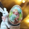 Vintage Bunny Easter Decoration, Easter Egg - Image 2