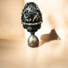 Handcrafted Gold and Black Decorative Egg - Image 3