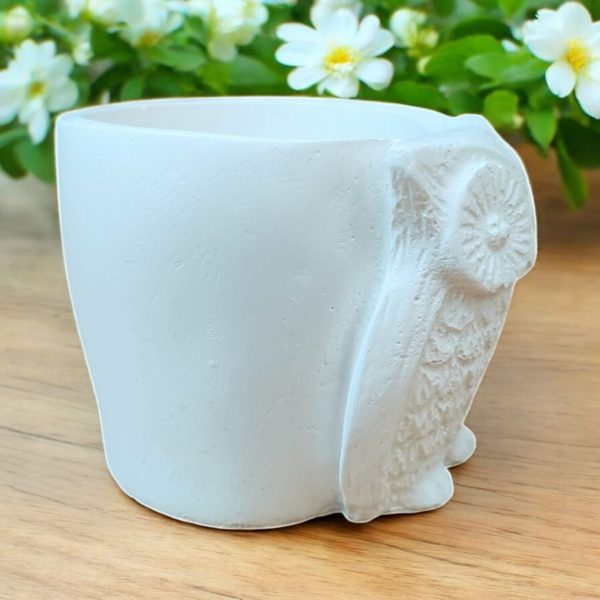 White Owl Succulent Plant Flower Pot - Image 4