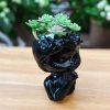 Black ''Shh''Resin Girl Planter - Image 3