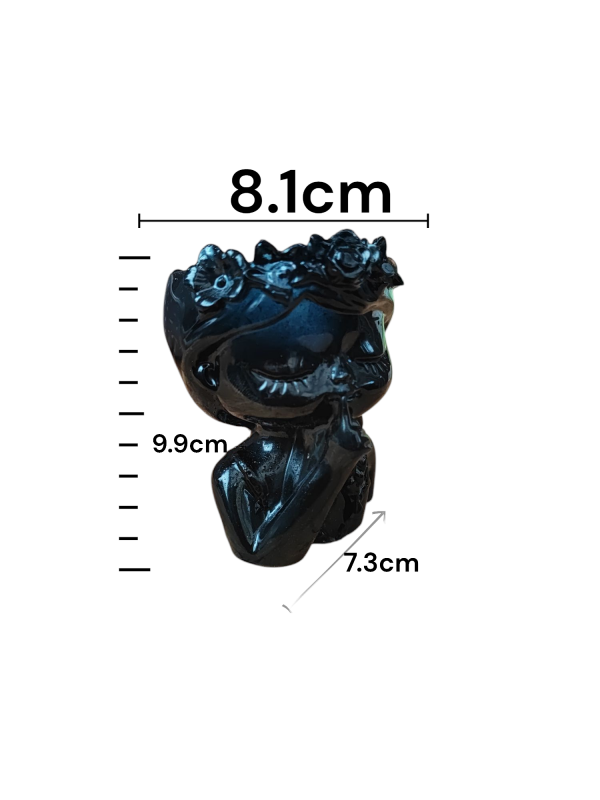 Black ''Shh''Resin Girl Planter - Image 5