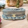 Handcrafted Antique-Style Decorative Oval Trinket Box - Image 6