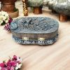 Handcrafted Antique-Style Decorative Oval Trinket Box - Image 2