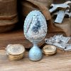 Silver Memory Keepsake Egg with Vintage Photo Design, Handcrafted with Love - Image 2