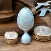 Silver Memory Keepsake Egg with Vintage Photo Design, Handcrafted with Love - Image 3