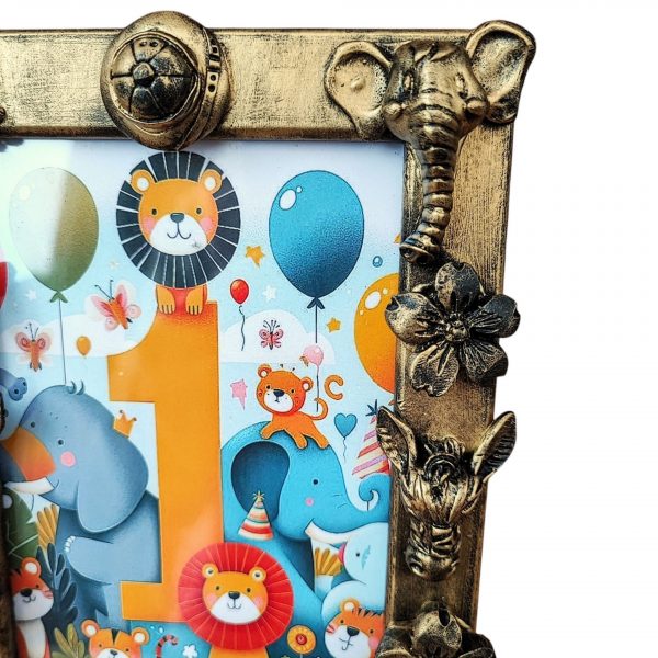 Handmade Vintage-Style Safari-Themed Picture Frame - Image 6
