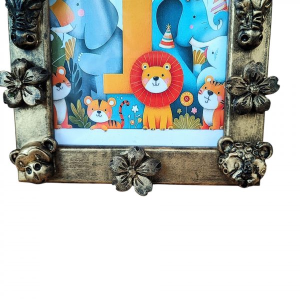 Handmade Vintage-Style Safari-Themed Picture Frame - Image 5