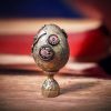 Steampunk Decorative Egg with Gears and Copper Accents - Image 3