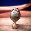 Steampunk Decorative Egg with Gears and Copper Accents - Image 5