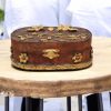 Handcrafted Vintage Style Decorative Oval Trinket Box - Image 2