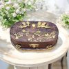 Handcrafted Vintage-Style Decorative Oval Trinket Box