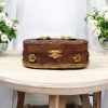 Handcrafted Vintage Style Decorative Oval Trinket Box - Image 3